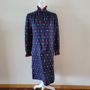 Schrader Sport Petites Vintage High Neck Long Sleeve Sheath Dress